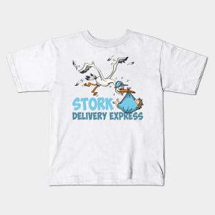 The stork express - Baby boy edition Kids T-Shirt